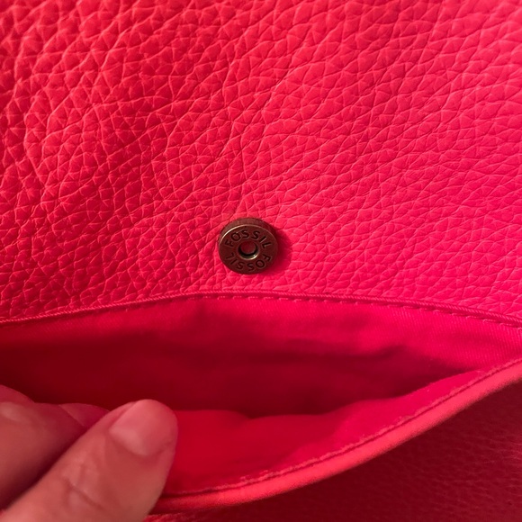 Fossil Vibrant Red Tote Bag - Picture 3 of 8